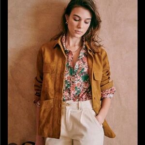 Sezane Genuine Suede Willa Jacket, Small